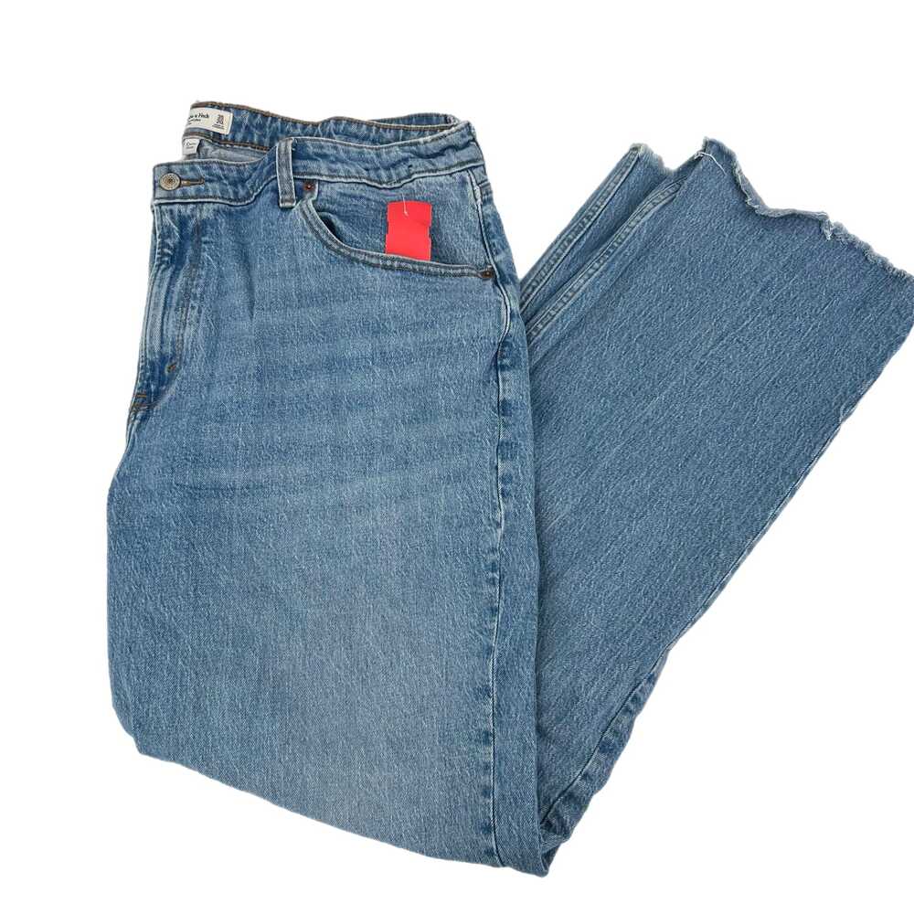 Abercrombie & Fitch Blue Jeans High Rise Wide-Leg Inseam 31in | Womens 38